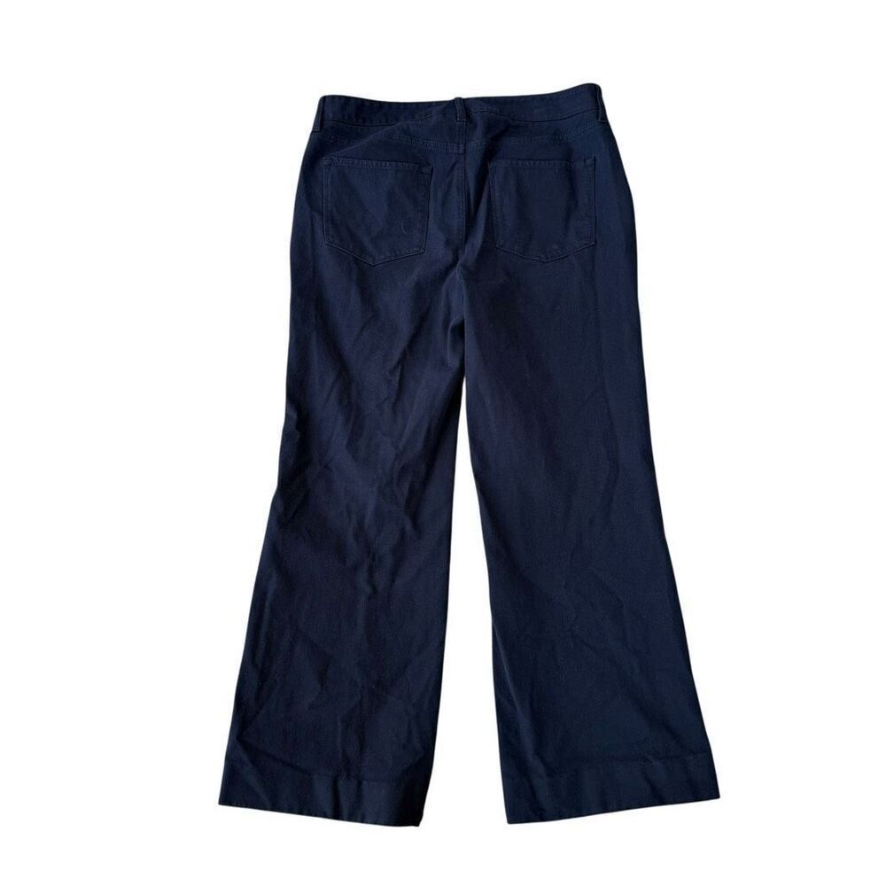 Chico’s navy blue straight leg stretch cropped pants size 2/12